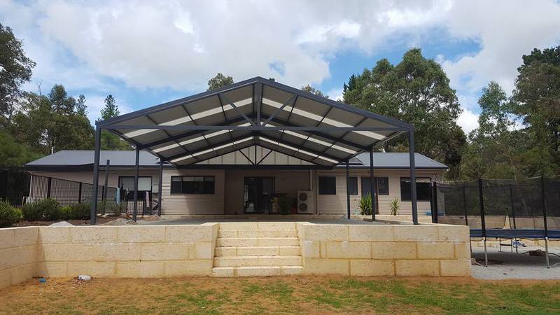 large gable patio installed perth Albany Patio Design and Installation by The Patio Factory
